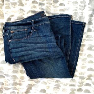 Express Mid Rise Dark Wash Jean Leggings